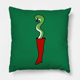 Red Thigh High Boot Snake Pillow