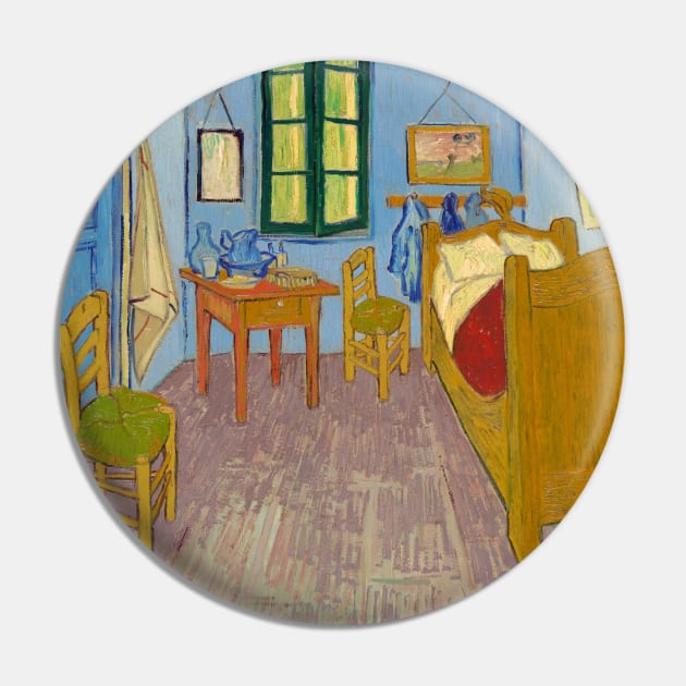 Van Gogh -The Bedroom - Digitally Remastered Pin by RandomGoodness