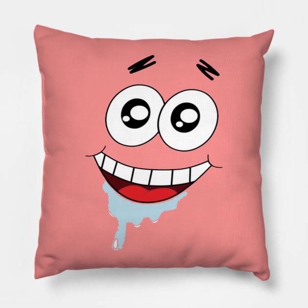 Patrick Star Drooling - Spongebob And Patrick - Pillow | TeePublic