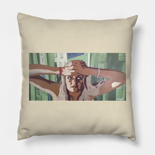 Revelation on Bourbon Street Pillow by CherokeeArtist