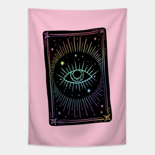 fortune-telling card with all seeing eye Tapestry