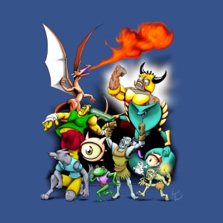 Everquest Character Montage FRONT ONLY T-Shirt