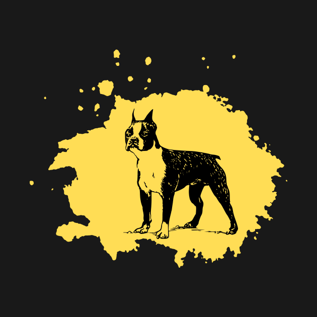 French Bulldog Black Yellow Splash by MoPaws