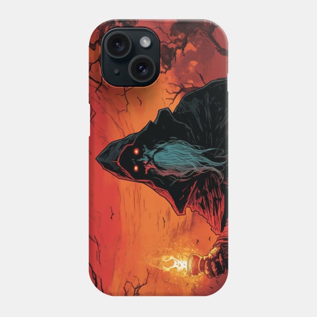 Sorcerer Wizard Fire Mage Phone Case by Nightarcade
