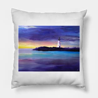 Purple Lighthouse Pillow