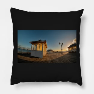 Fisheye view captured on the wooden boardwalk of Cromer Pier Pillow