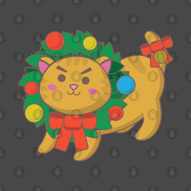 Christmas Cat by Shelby Ly Designs