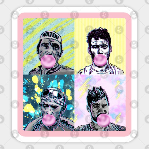 The Dream Rat Pack of Pro Road Cycling Road Cyclist Sticker