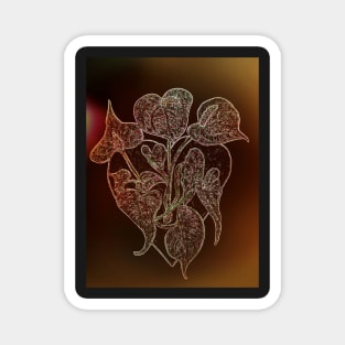 Red Peace Lily Magnet