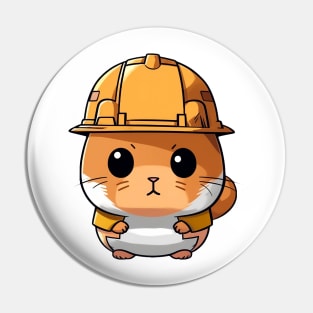 Construction Hamster Pin