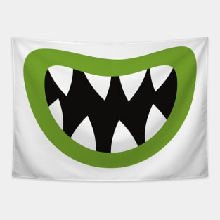 Big Creepy Monster Mouth Cartoon Mask Tapestry