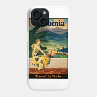 California: Travel by Train this Summer - Vintage Travel Poster Phone Case