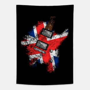 Electric Guitar UK Flag Guitarist Brit Rock Tapestry