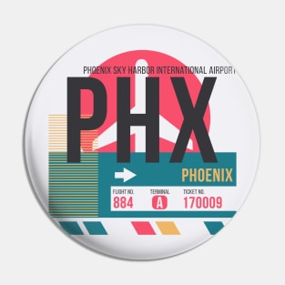 Phoenix (PHX) Airport // Sunset Baggage Tag Pin