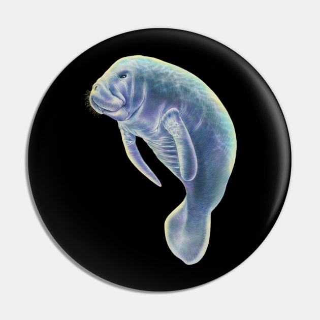 Manatee Pin by Tim Jeffs Art