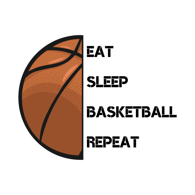 Eat, Sleep, Basketball repeat by GraphicWave