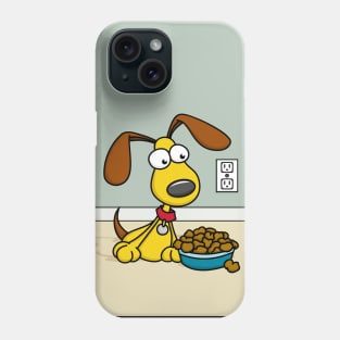 Yellow Puppy with Bowl Phone Case