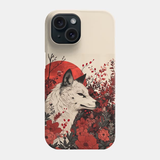 Vintage White Fox Phone Case by obstinator