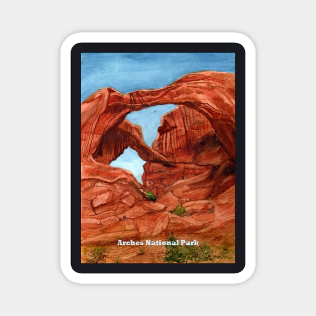 Arches National Park Watercolor Magnet by MMcBuck