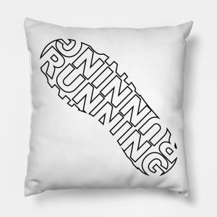 Running Shoe Print Pillow