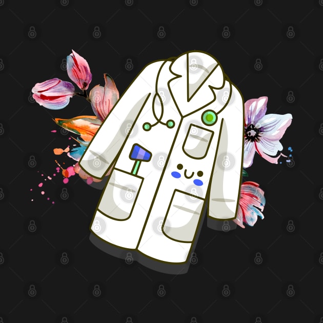 Lab Coat And Flowers by bymetrend