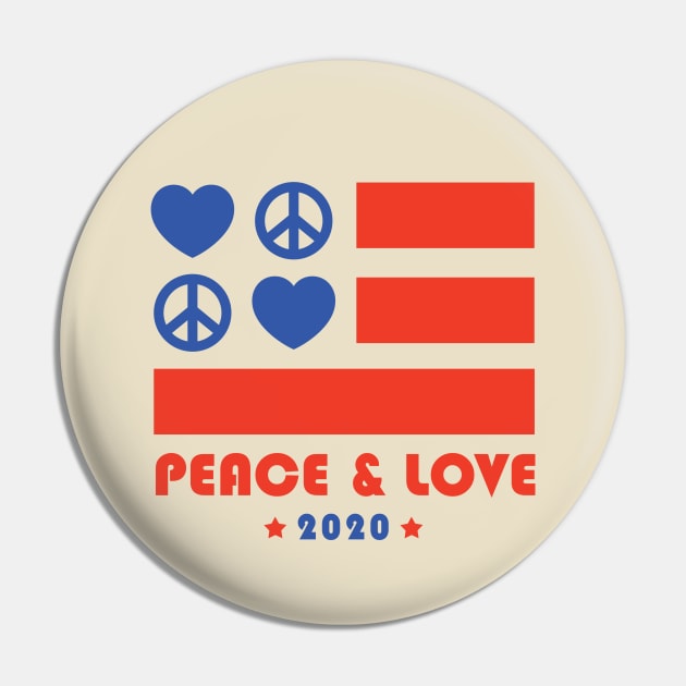 Peace & Love 2020 Election Pin by PodDesignShop