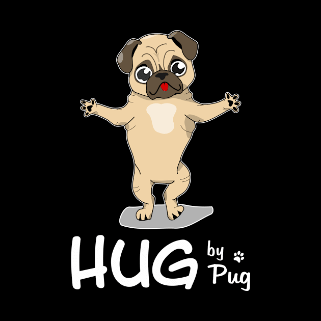 Hug by Pug. Cute dog by Slap Cat Designs