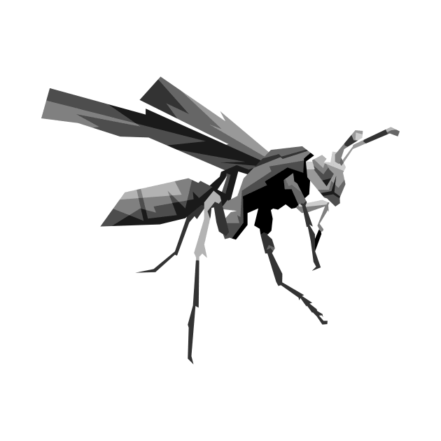 bee grayscale pop art by Rizkydwi