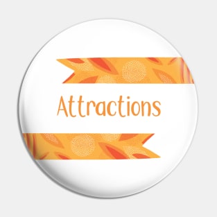 Attractions - Orange Ribbons Design GC-108-4 Pin
