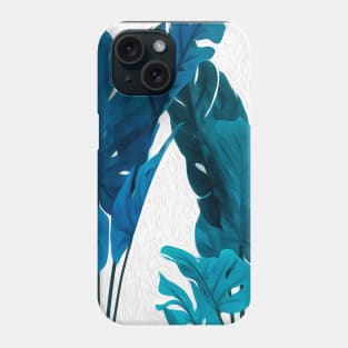 Blue Leaf Phone Case