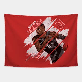 Damian Lillard Portland Stripes Tapestry