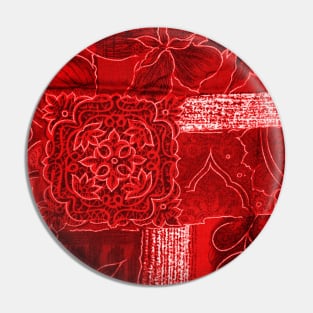 Red Abstract Tapestry Pattern Art Print Pattern Design Pin