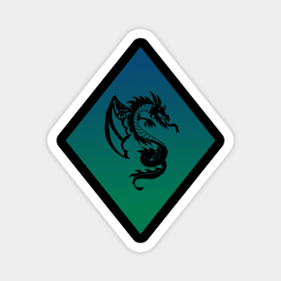 Turquoise Diamond Dragon Magnet