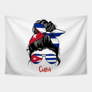 Cuban Girl, Cuban girlfriend, Cuba Messy bun, Cubana Tapestry