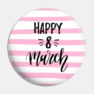 Pink Women's Day Pin