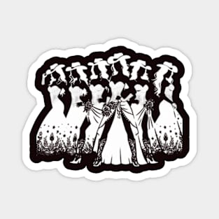 Cowgirl Bride and Bridesmaids Western Magnet