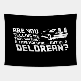 Delorean Time Machine Tapestry