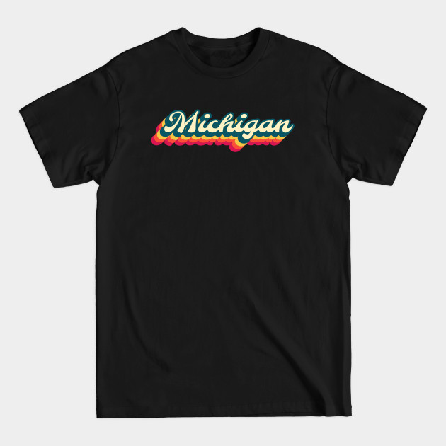 Discover Retro Vintage Sunset Michigan - Michigan - T-Shirt