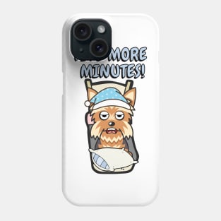 Lazy yorkshire terrier cant get out of bed Phone Case