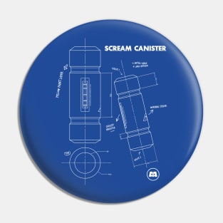 Scream Canister Blue print Pin