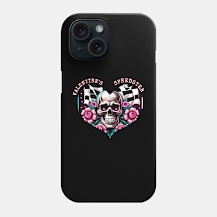 Valentines Speedster Valentines Day Love Heart Flower Skull Checkered Flag Racing Happy Valentines Day Phone Case