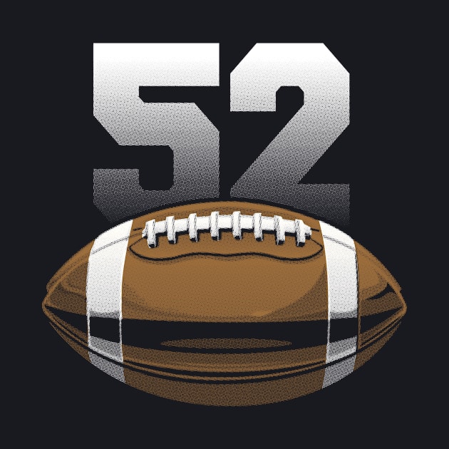 Football Sport Number 52 Graphic by jaybeebrands