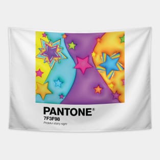 Pantone Pride Starry Night Landscape Tapestry