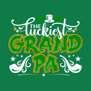 The Luckiest Gramdpa-Saint Patricks Day Tee T-Shirt