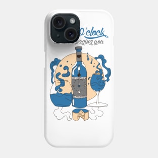 Blue and Grey Wine O'Clock Phone Case