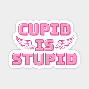 Funny Sarcastic February 14th Valentines Day - Cupid is Stupid Magnet