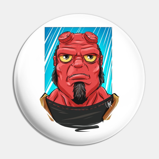 Pop Culture Caricature #10 - Hellboy Pin by yazgar