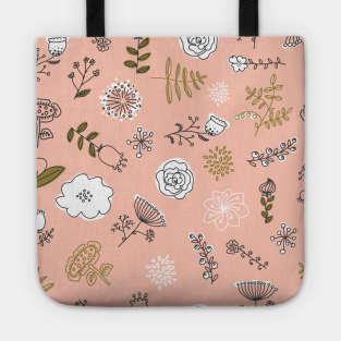 Elegance Seamless pattern with flowers Tote