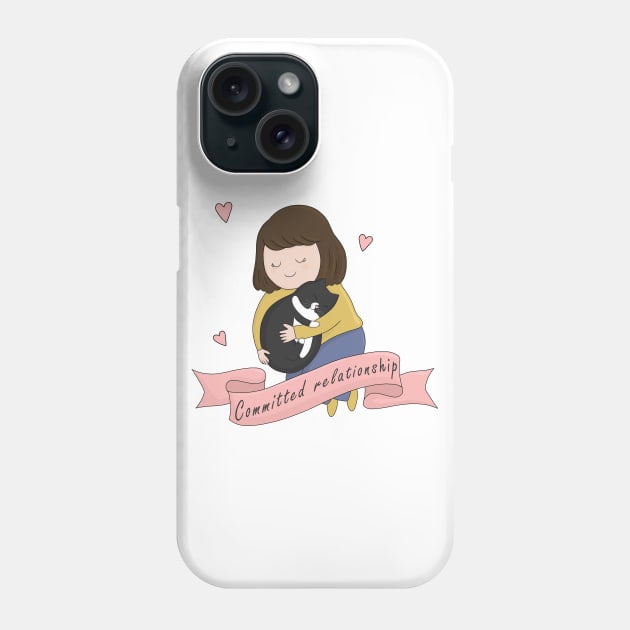 Girl And Cat Phone Case by valentinahramov