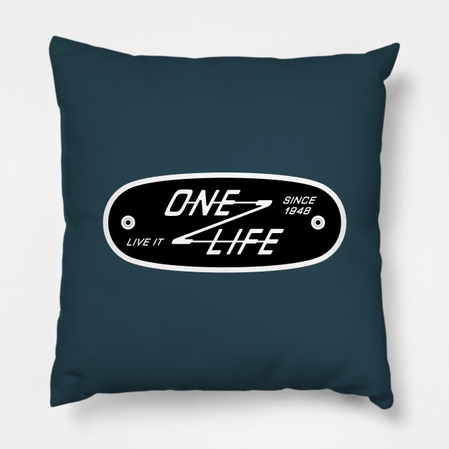 One Life Live It Pillow by Teephemera